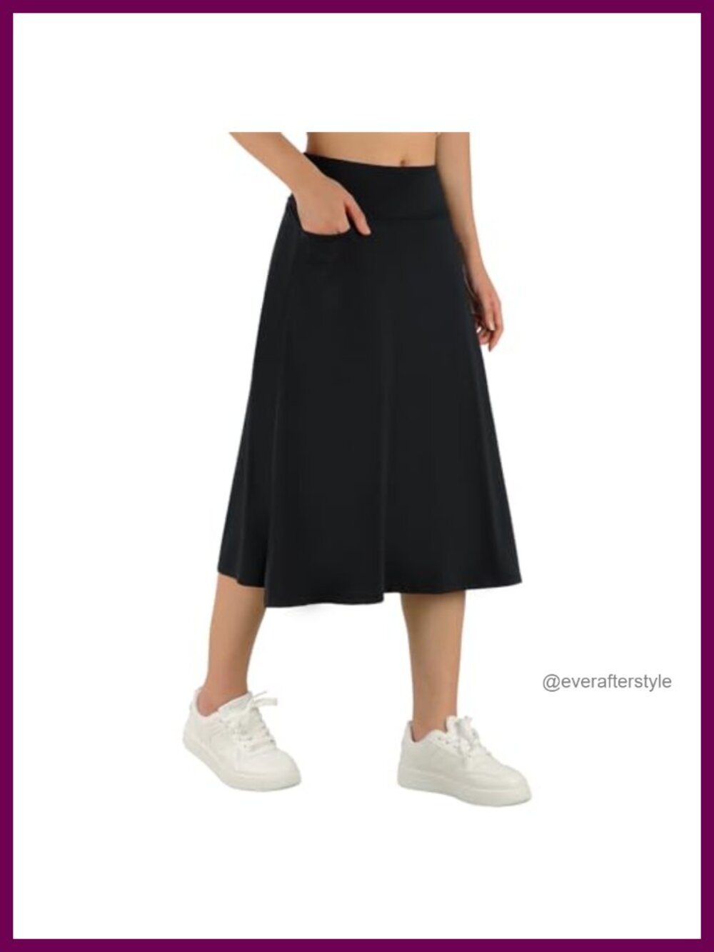 Women Long Skorts with Pockets 28in Midi Athletic Skirt